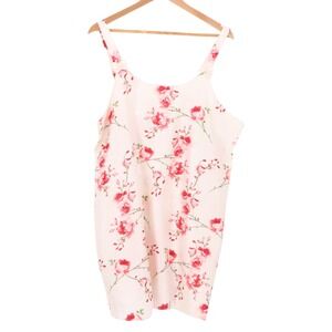 Vintage Y2K Sante Floral Slip Dress Coquette Lingerie Bow Romantic Retro Size XL